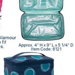 Thirty-One Blue and Teal Cosmetic Bag